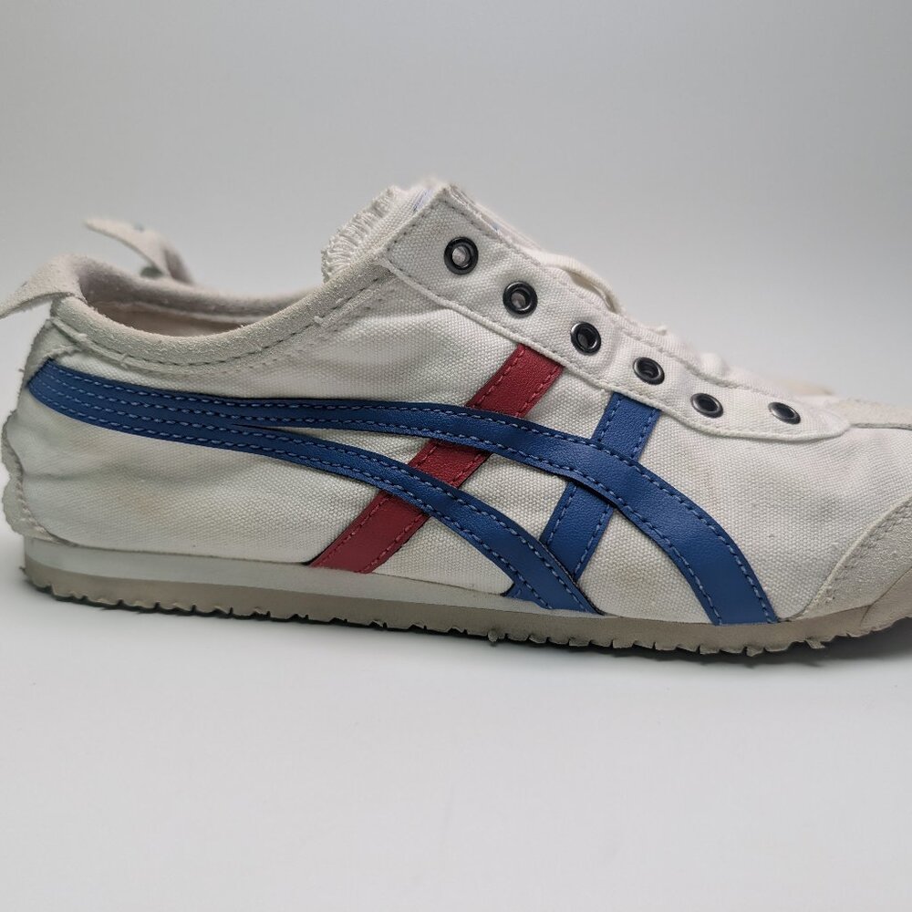 PRE OWNED ONITSUKA TIGER MEXICO 66 SLIP ON SHOES TRI COLOR WOMENS US SIZE 7.00